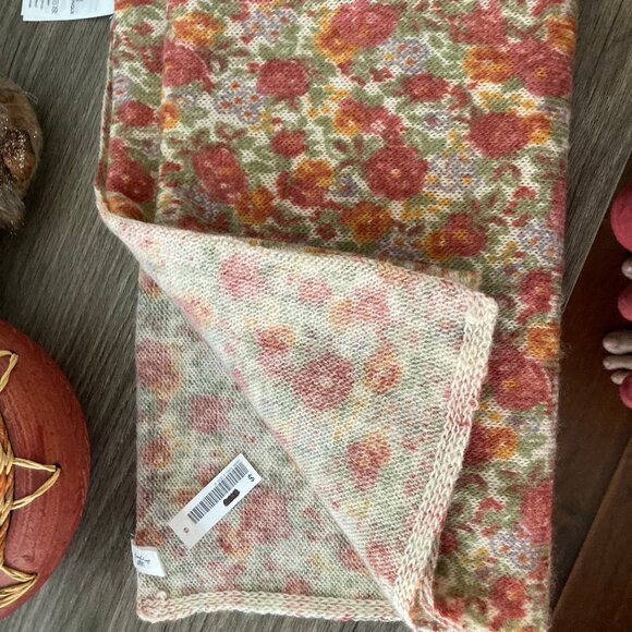 L.O.G.G. Long Burnt Orange Moss Green Wool/Alpaca Scarf  72" x 13" New with Tags - Picture 1 of 4